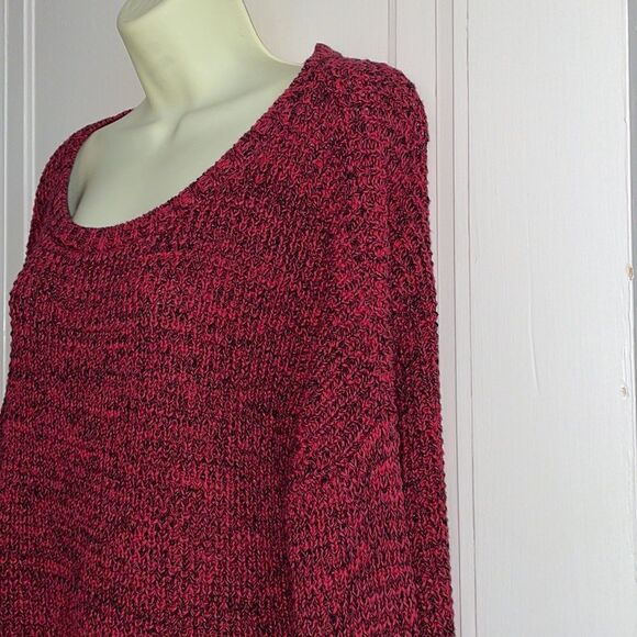 Victoria’s Secret red & black cotton slouchy sweater - Picture 3 of 10